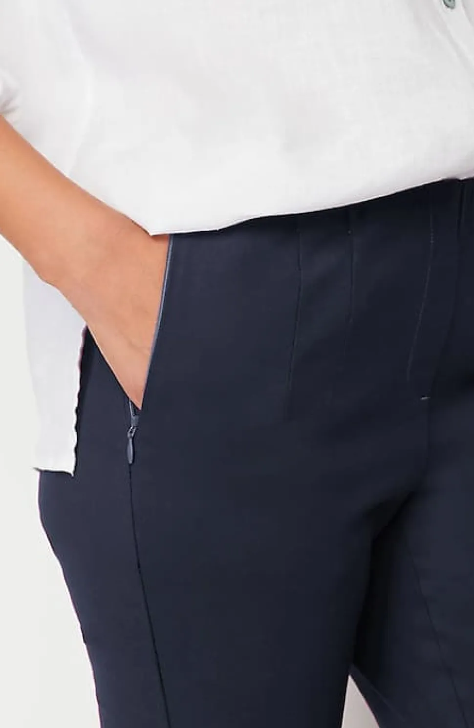 Versatile Cotton-Stretch Slim-Leg Pants | Jjill