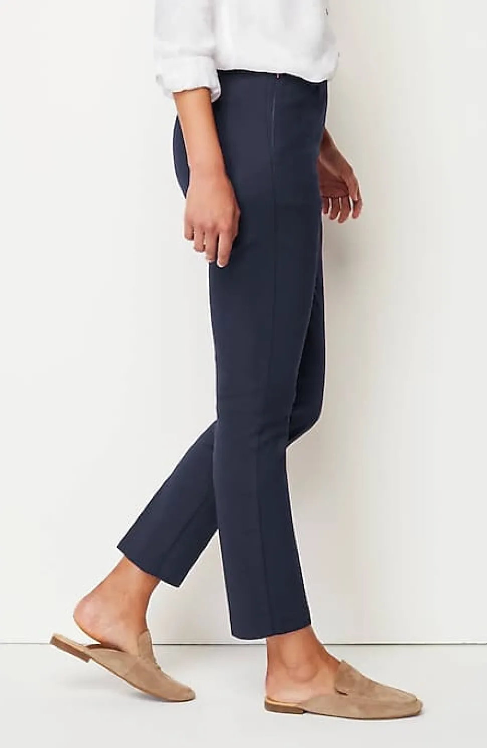 Versatile Cotton-Stretch Slim-Leg Pants | Jjill