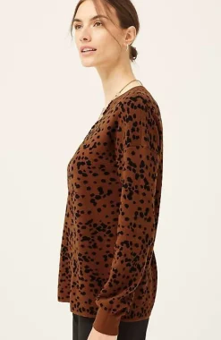 Wearever Abstract-Leopard Sweater | Jjill