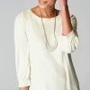 Wearever Boat-Neck Smocked-Sleeve Top | Jjill