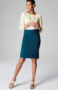 Wearever Boat-Neck Smocked-Sleeve Top | Jjill