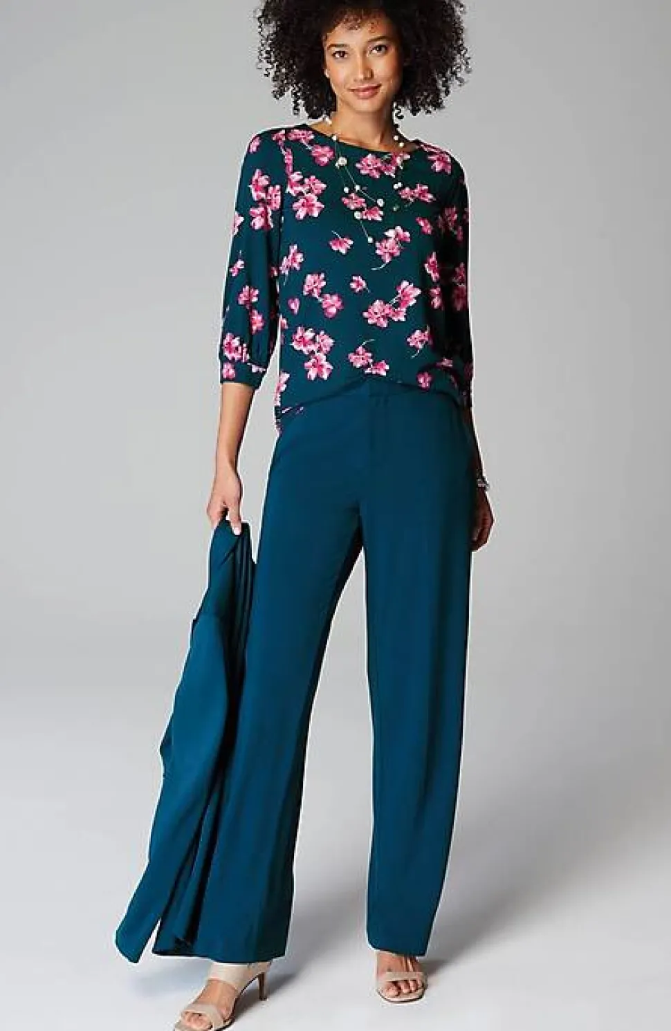 Wearever Boat-Neck Smocked-Sleeve Top | Jjill