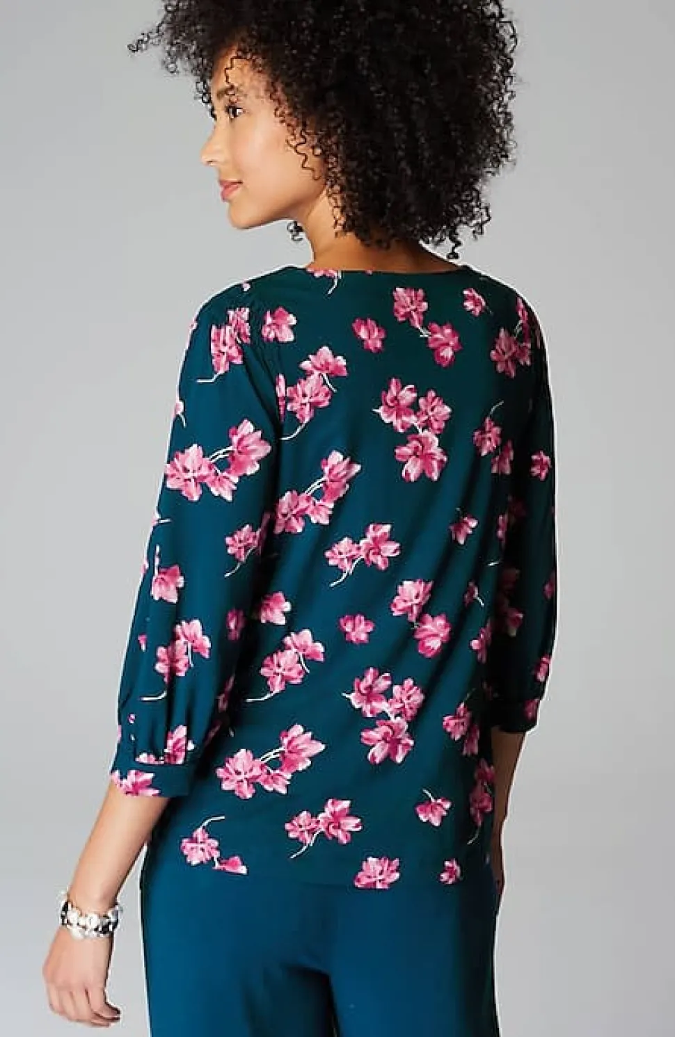 Wearever Boat-Neck Smocked-Sleeve Top | Jjill