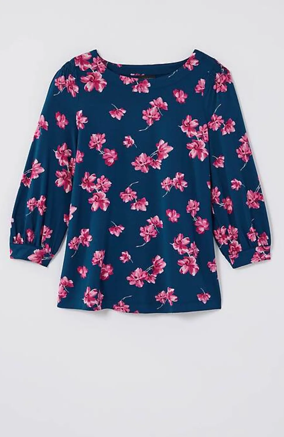 Wearever Boat-Neck Smocked-Sleeve Top | Jjill