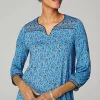 Wearever Border-Yoke Top | Jjill