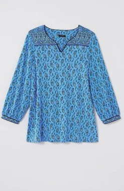 Wearever Border-Yoke Top | Jjill