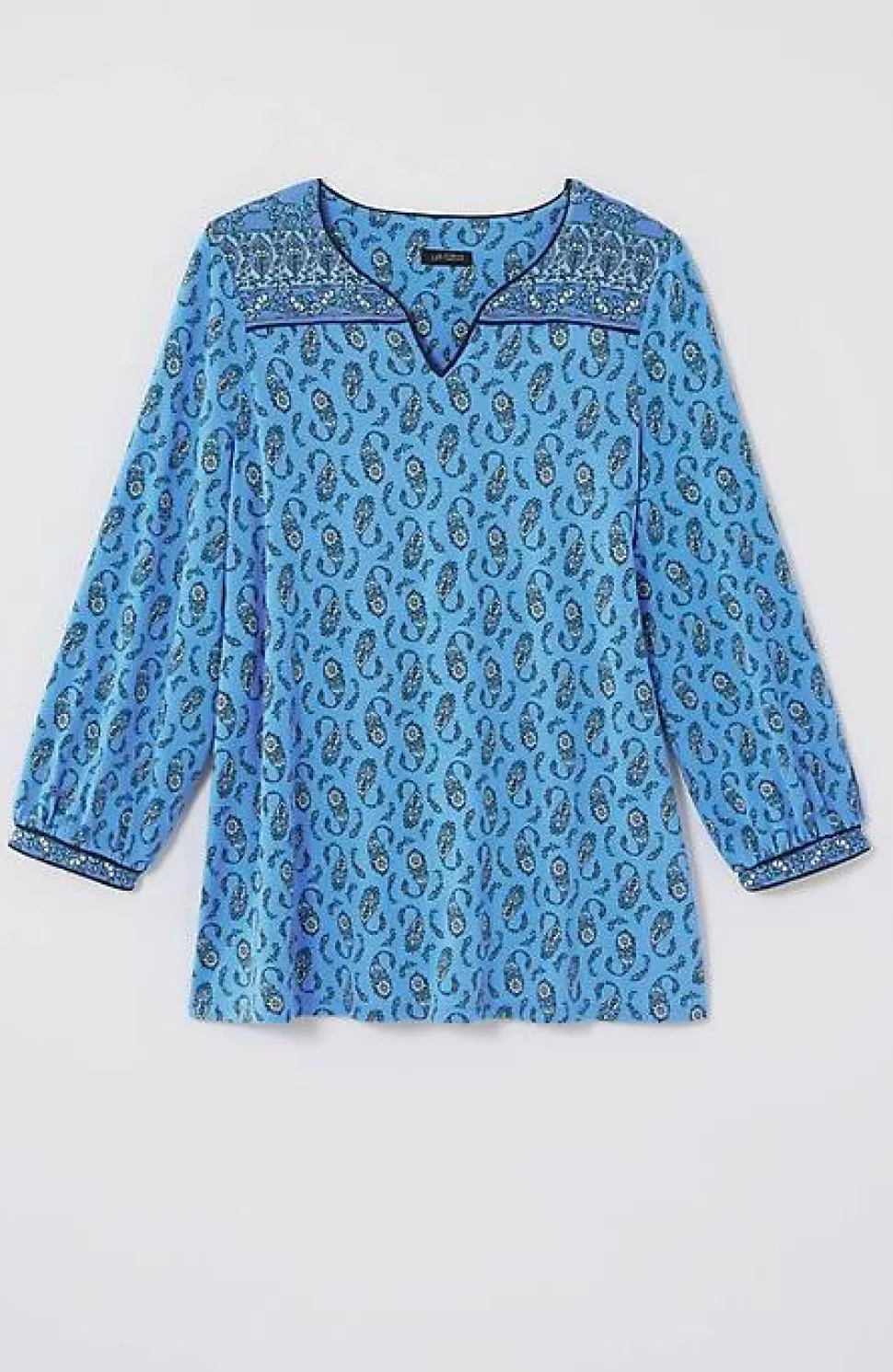 Wearever Border-Yoke Top | Jjill
