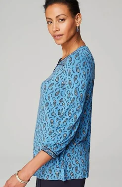 Wearever Border-Yoke Top | Jjill