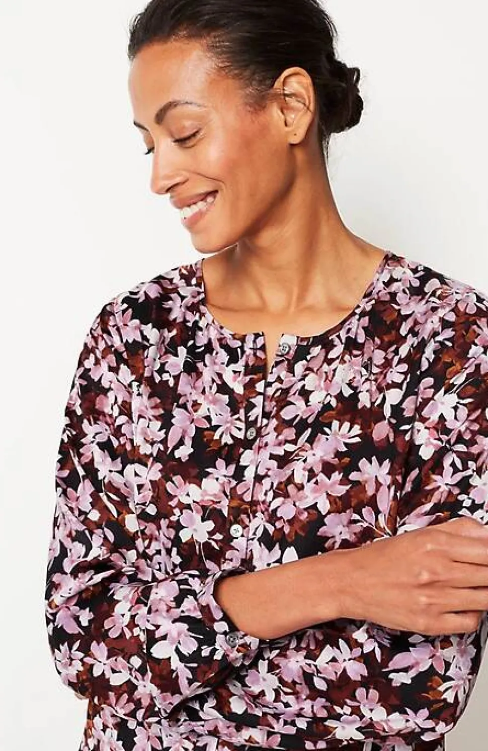 Wearever Button-Front Blouse | Jjill