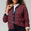 Wearever Button-Front Striped Cardi | Jjill