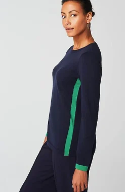 Wearever Contrast-Trimmed Sweater | Jjill