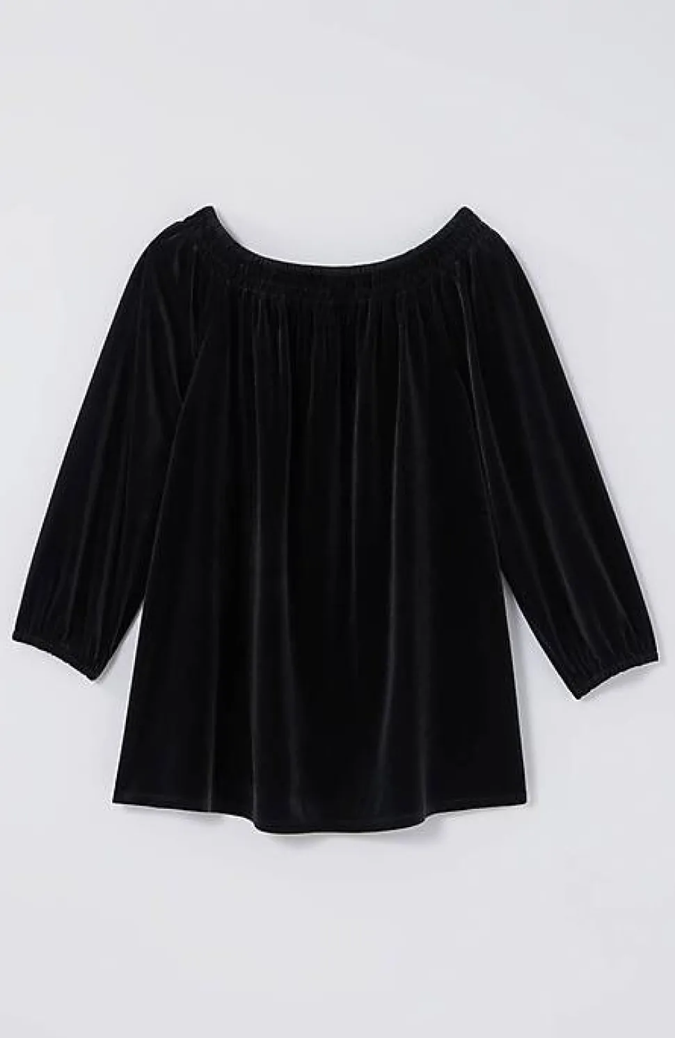 Wearever Convertible-Shoulder Smocked-Neck Top | Jjill