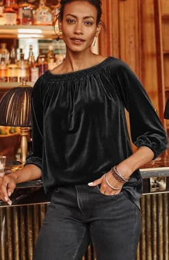 Wearever Convertible-Shoulder Smocked-Neck Top | Jjill