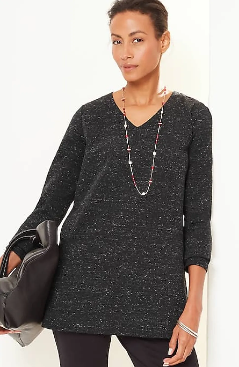 Wearever Double-Face Jersey V-Neck Tunic | Jjill