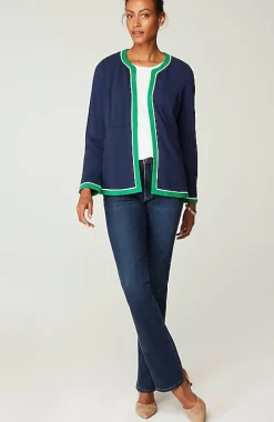 Wearever Double-Face Jersey Contrast-Trim Jacket | Jjill