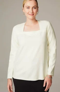 Wearever Double-Face Jersey Square-Neck Top | Jjill