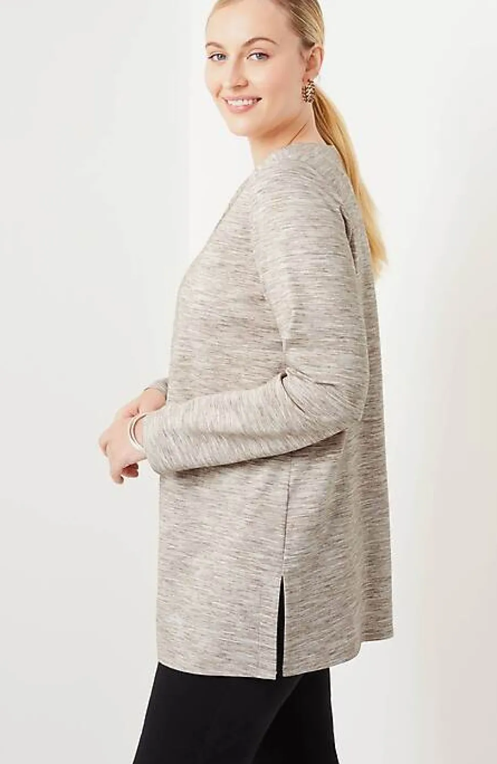 Wearever Double-Face Jersey V-Neck Tunic | Jjill