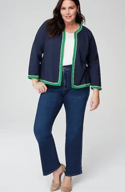 Wearever Double-Face Jersey Contrast-Trim Jacket | Jjill