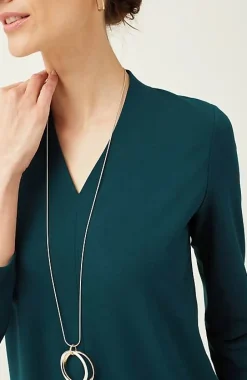 Wearever Double-Face Jersey V-Neck Top | Jjill