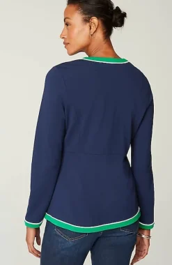 Wearever Double-Face Jersey Contrast-Trim Jacket | Jjill