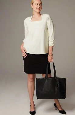 Wearever Double-Face Jersey Square-Neck Top | Jjill