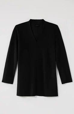 Wearever Double-Face Jersey V-Neck Top | Jjill