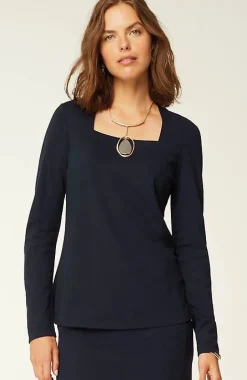 Wearever Double-Face Jersey Square-Neck Top | Jjill