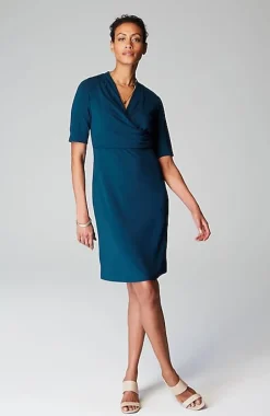 Wearever Draped Twist-Front Dress | Jjill