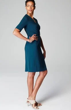 Wearever Draped Twist-Front Dress | Jjill