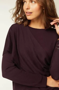 Wearever Draped-Overlay Merino Sweater | Jjill