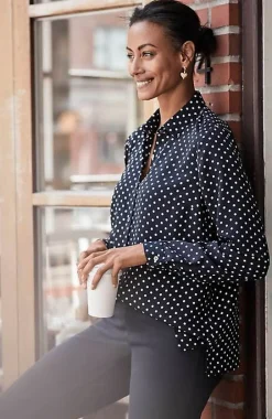 Wearever Easy-Care A-Line Button-Front Shirt | Jjill