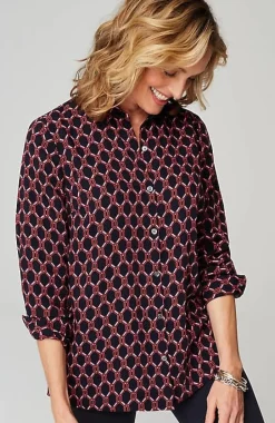 Wearever Easy-Care A-Line Button-Front Shirt | Jjill