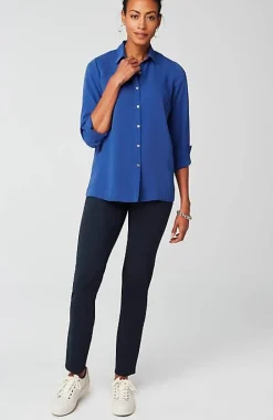 Wearever Easy-Care A-Line Button-Front Shirt | Jjill