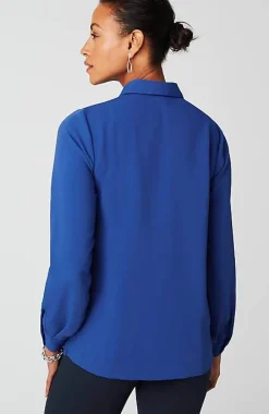 Wearever Easy-Care A-Line Button-Front Shirt | Jjill