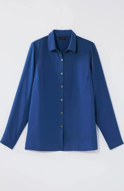 Wearever Easy-Care A-Line Button-Front Shirt | Jjill