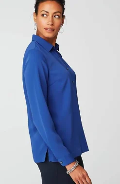 Wearever Easy-Care A-Line Button-Front Shirt | Jjill