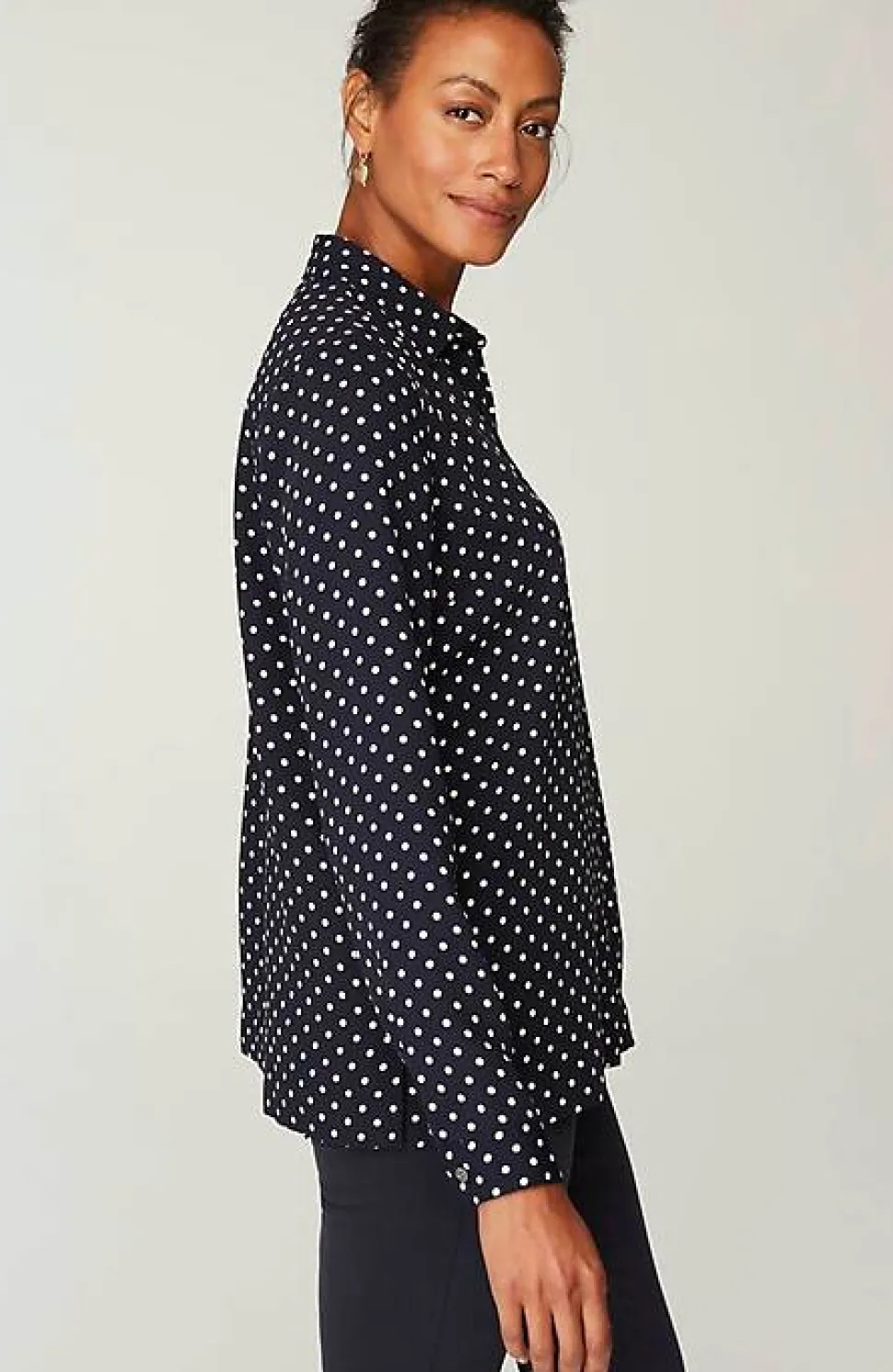 Wearever Easy-Care A-Line Button-Front Shirt | Jjill