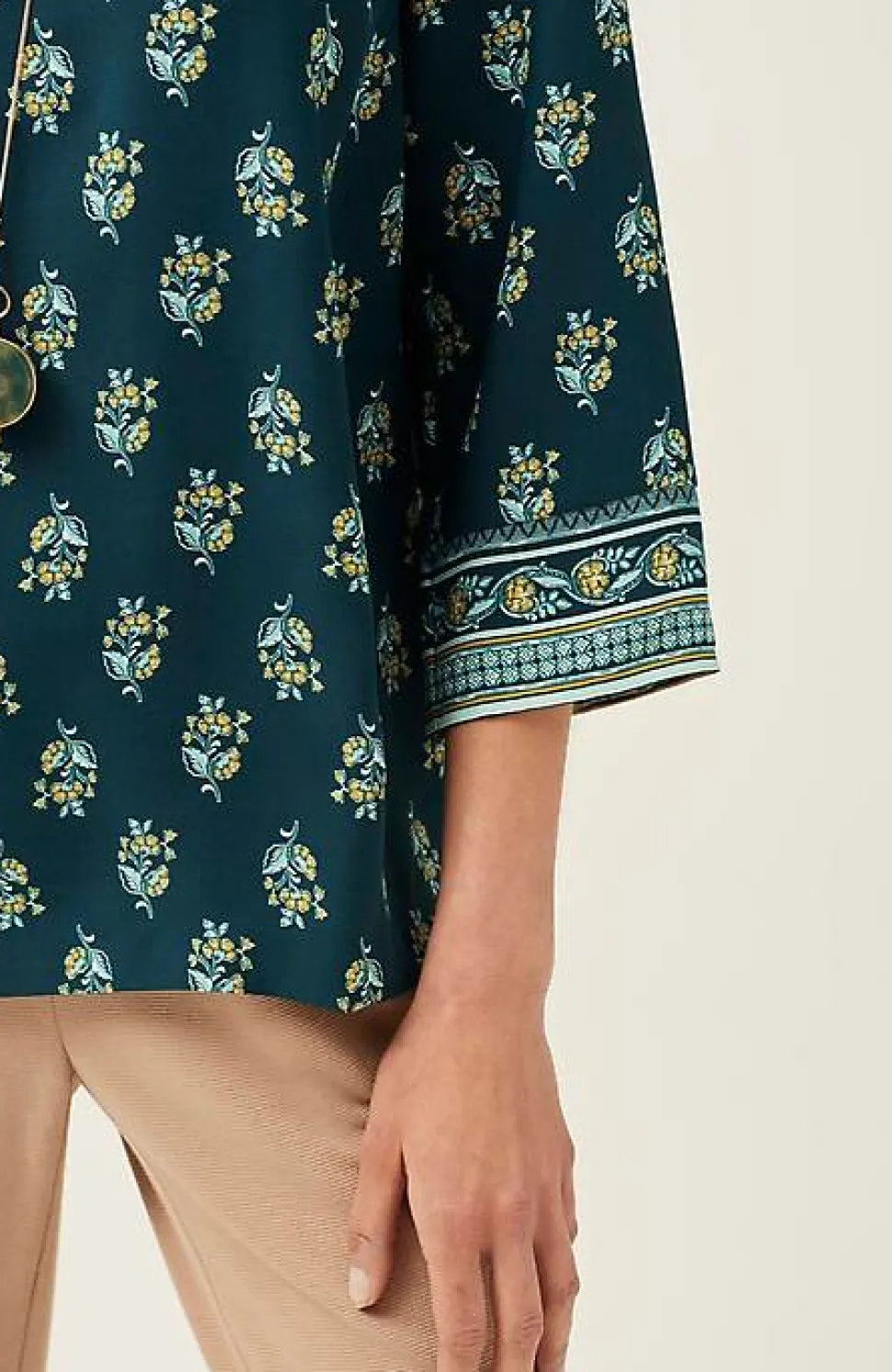 Wearever Easy-Care Printed U0026 Bordered Top | Jjill