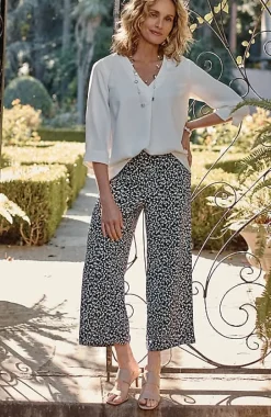 Wearever Easy-Care Woven Wide-Leg Crops | Jjill