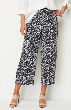 Wearever Easy-Care Woven Wide-Leg Crops | Jjill