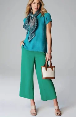 Wearever Easy-Care Woven Wide-Leg Crops | Jjill