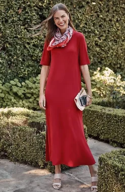 Wearever Elbow-Sleeve Maxi Dress | Jjill
