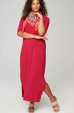 Wearever Elbow-Sleeve Maxi Dress | Jjill