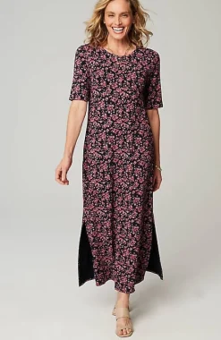 Wearever Elbow-Sleeve Maxi Dress | Jjill