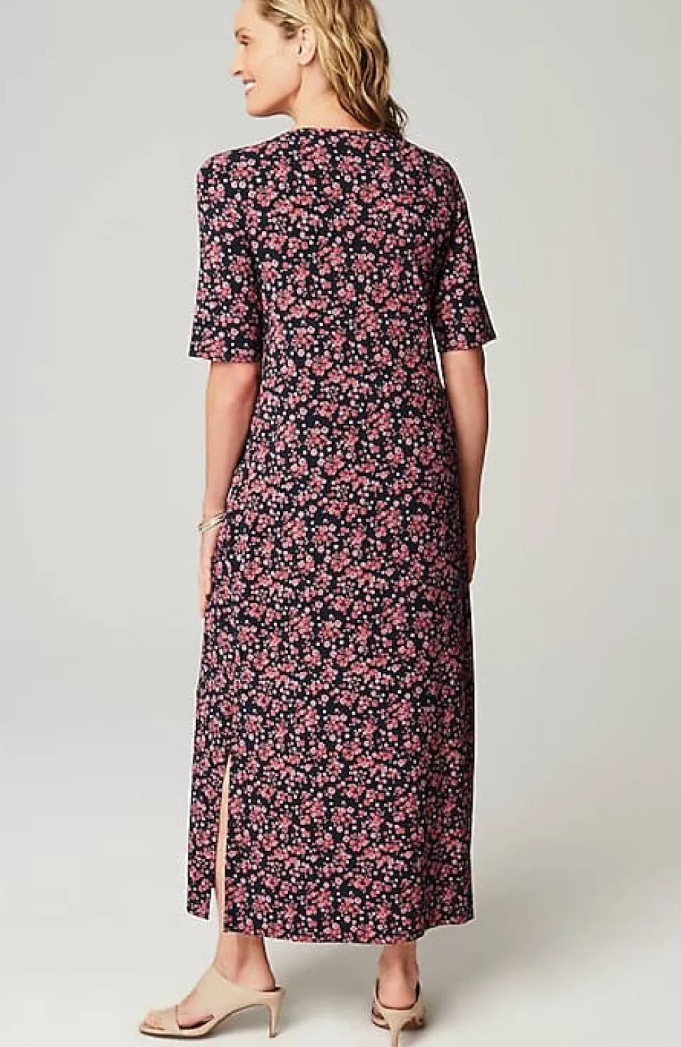 Wearever Elbow-Sleeve Maxi Dress | Jjill