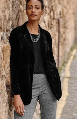 Wearever Knit Velvet Jacket | Jjill