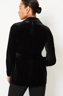 Wearever Knit Velvet Jacket | Jjill