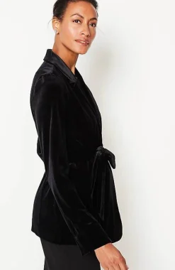 Wearever Knit Velvet Jacket | Jjill