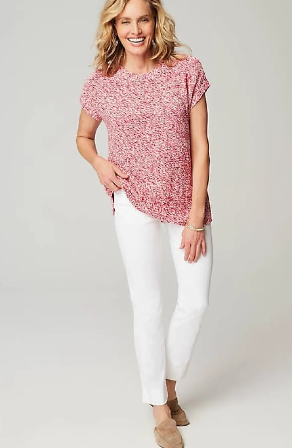 Wearever Marled Dolman-Sleeve Pullover | Jjill