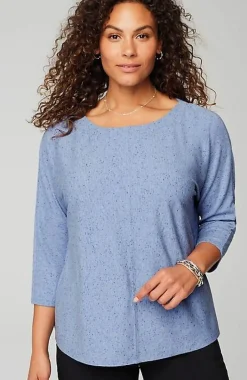 Wearever Marled Seamed Top | Jjill